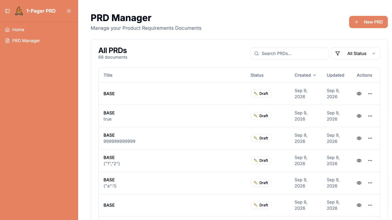 Lenny Rachitsky's Product Spec One-Pager preview