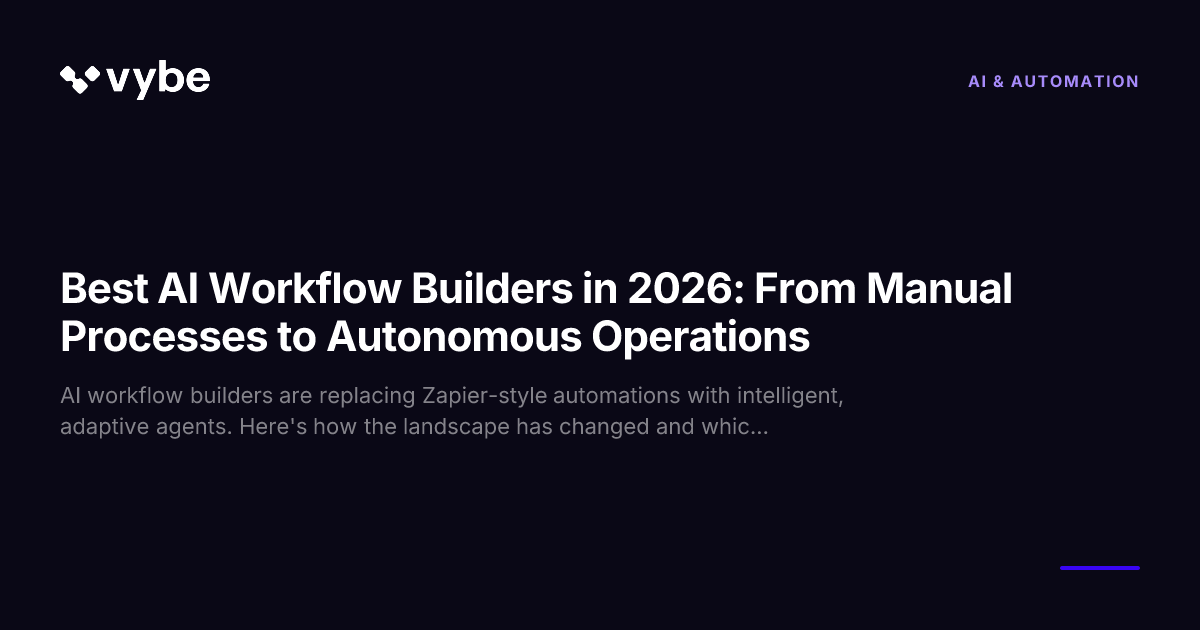 Best AI Workflow Builders in 2026: From Manual Processes to Autonomous ...