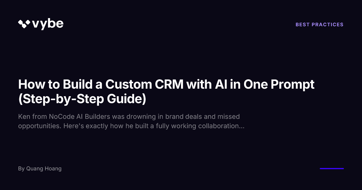 How to Build a Custom CRM with AI in One Prompt (Step-by-Step Guide ...