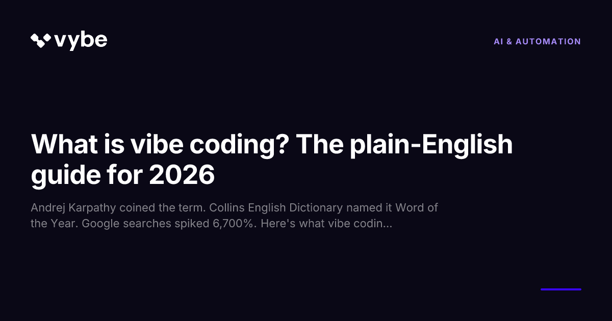 What is vibe coding? The plain-English guide for 2026 | Vybe Blog